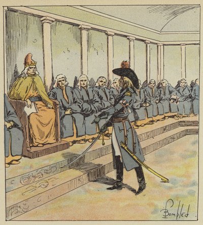 Junot minaccia il senato di Venezia da after Louis Charles Bombled