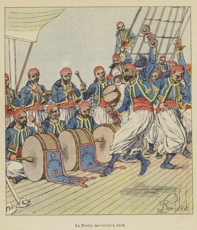 La Nouba dei Turcos a bordo da after Louis Charles Bombled