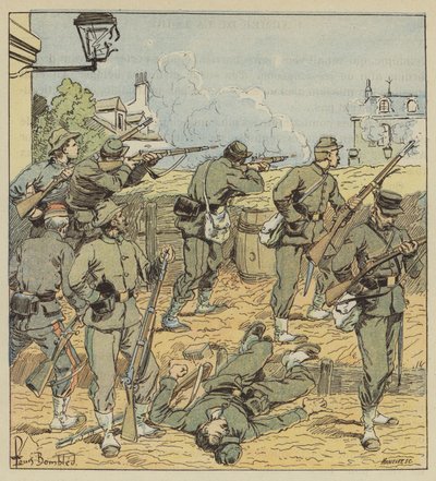 La barricata di rue de Chartres da after Louis Charles Bombled