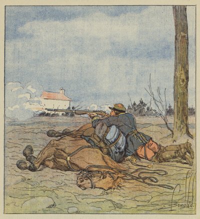 La morte del colonnello Girard da after Louis Charles Bombled