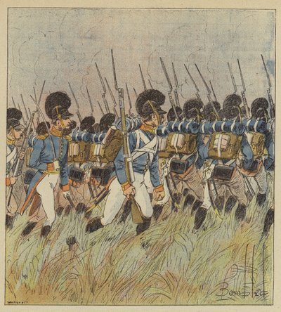 Il centro della linea francese era difeso dai bavaresi da after Louis Charles Bombled