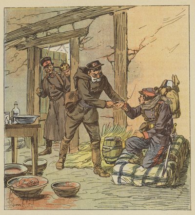 Il dottor Libert salva la vita a un mobile del Calvados facendogli una ferita da after Louis Charles Bombled