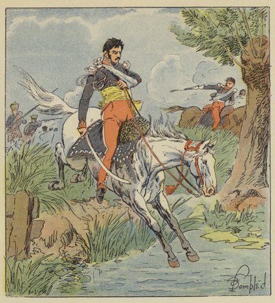 Il maresciallo Poniatowski da after Louis Charles Bombled