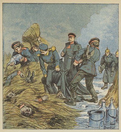 I prussiani bruciano i loro morti da after Louis Charles Bombled