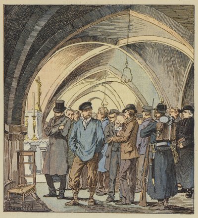 Gli ostaggi nella cripta di Beaune-la-Rolande da after Louis Charles Bombled