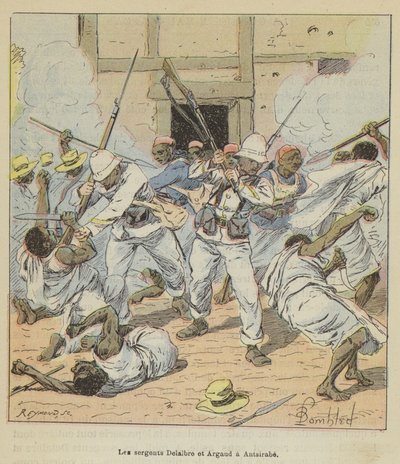 I sergenti Delalbre e Argaud ad Antsirabe da after Louis Charles Bombled
