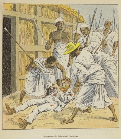 Massacro del reverendo Johnson da after Louis Charles Bombled