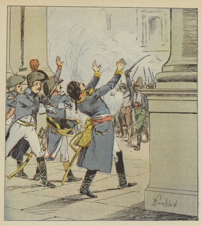 Morte di Duphot da after Louis Charles Bombled