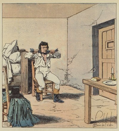 Morte di Pichegru da after Louis Charles Bombled