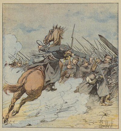 Morte del colonnello de Kontski da after Louis Charles Bombled