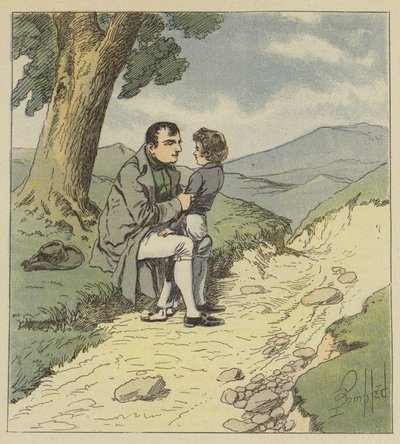 Napoleone e Tristan de Montholon da after Louis Charles Bombled