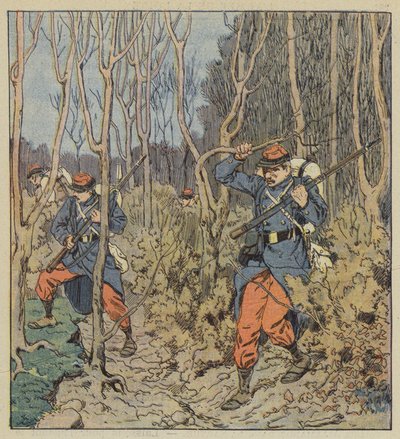 I nostri soldati nella foresta da after Louis Charles Bombled