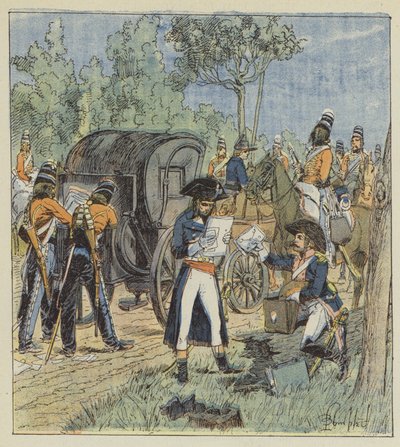 Si trovano le prove del tradimento di Pichegru nei carri del generale austriaco Kinglin da after Louis Charles Bombled