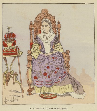 SM Ranavalo III, regina del Madagascar da after Louis Charles Bombled
