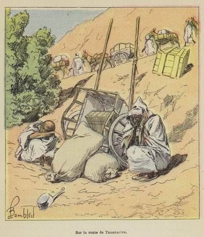 Sulla strada di Tananarive da after Louis Charles Bombled