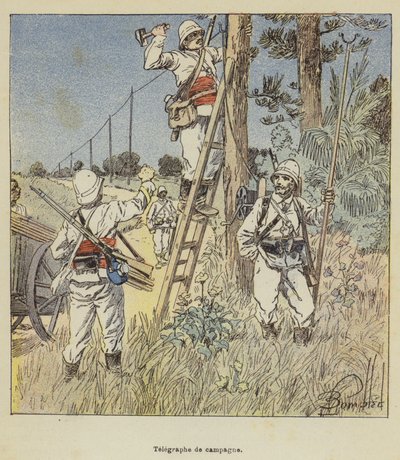 Telegrafo da campo da after Louis Charles Bombled