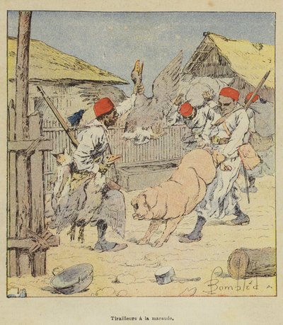 Tiratori in saccheggio da after Louis Charles Bombled