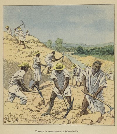 Lavori di sterro a Suberbieville da after Louis Charles Bombled
