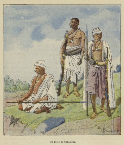 Un posto di Sakalava da after Louis Charles Bombled