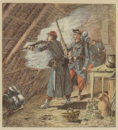 Un sergente della legione straniera mette fuori combattimento ottanta uomini da after Louis Charles Bombled