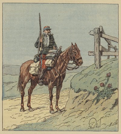 Vedetta del 6° ussari da after Louis Charles Bombled