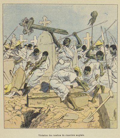Violazione delle tombe del cimitero inglese da after Louis Charles Bombled
