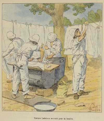 Carrozza Lefebvre usata per il bucato da after Louis Charles Bombled