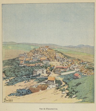 Veduta di Fianarantroa da after Louis Charles Bombled