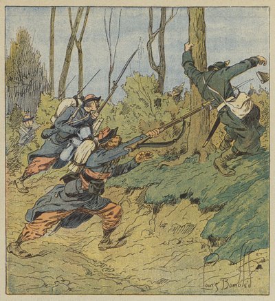 Zephyrs che inseguono i prussiani da after Louis Charles Bombled