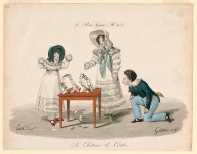 Il castello di carte da after Louis Marie Lanté