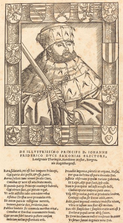 Giovanni Federico il Magnanimo, in abiti elettorali da after Lucas Cranach the Younger