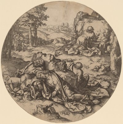 Cristo sul Monte degli Ulivi da after Lucas van Leyden