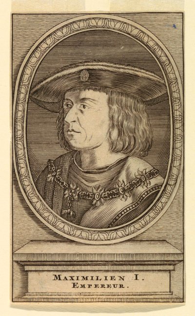 Ritratto di Massimiliano I (1459-1519) da after Lucas van Leyden