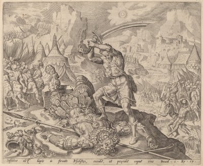 Davide taglia la testa di Golia da after Maerten van Heemskerck