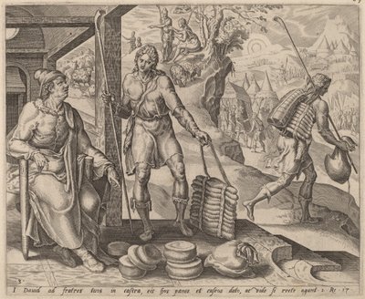 Jesse manda Davide al campo da after Maerten van Heemskerck