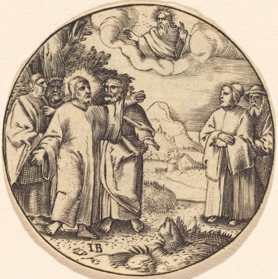 Cristo con tre dei suoi apostoli da after Master IB