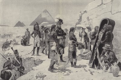 Napoleone davanti alle Piramidi contempla la mummia di un faraone da after Maurice Henri Orange