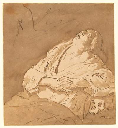 Santa Maria Maddalena in estasi da after Michelangelo Merisi da Caravaggio