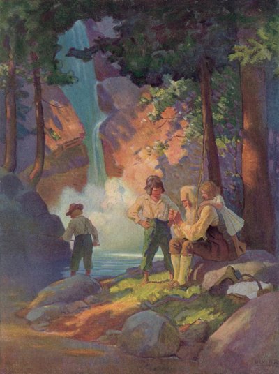 Illustrazione per Rip Van Winkle da after Newell Convers Wyeth