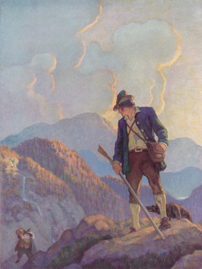Illustrazione per Rip Van Winkle da after Newell Convers Wyeth