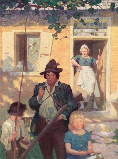 Illustrazione per Rip Van Winkle da after Newell Convers Wyeth