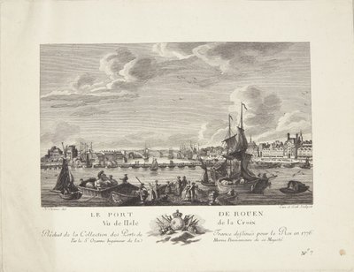 Il porto di Rouen da after Nicolas Marie Ozanne