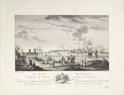 Il porto di Saint-Malo da after Nicolas Marie Ozanne