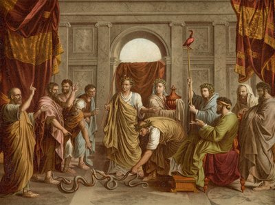 Il miracolo del serpente da after Nicolas Poussin