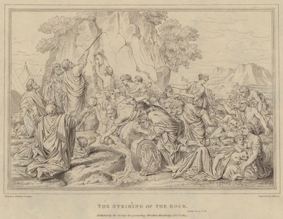La percussione della roccia, Esodo da after Nicolas Poussin