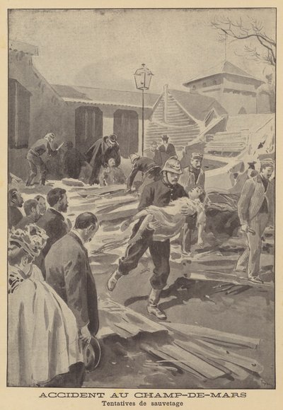Incidente al Champ-de-Mars, Parigi da after Oswaldo Tofani