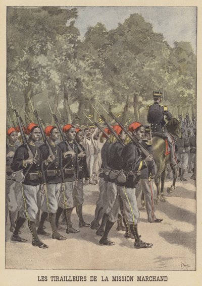 Tirailleurs coloniali francesi della Missione Marchand da after Oswaldo Tofani