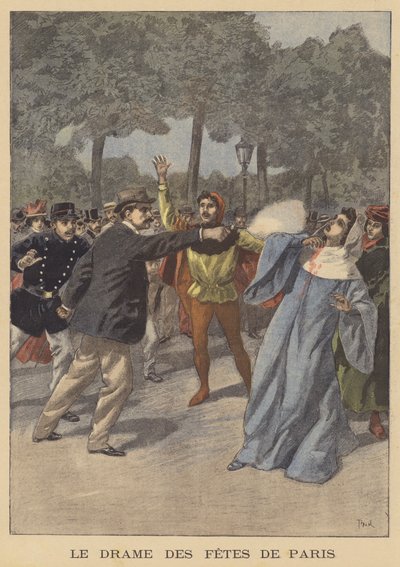 Sparatoria alla Fiera di Parigi da after Oswaldo Tofani