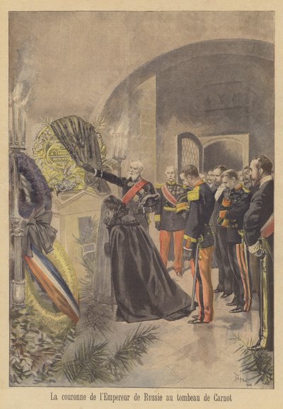Corona dallo Zar Nicola II di Russia posta sulla tomba del Presidente Carnot di Francia da after Oswaldo Tofani
