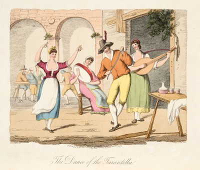 La Danza della Tarantella, da Italian Scenery, rappresentante i Costumi, le Usanze e i Divertimenti dei diversi Stati d